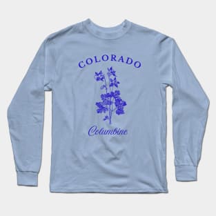 Colorado State Flower Columbine Floral Souvenir Long Sleeve T-Shirt